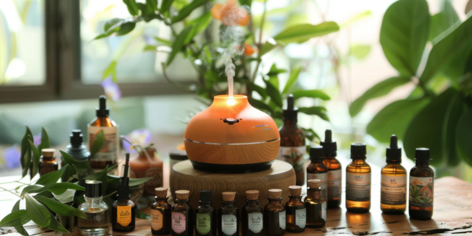 Aromatherapy diffuser with essential oils 